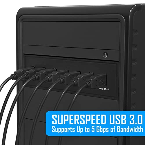Hub USB 3.0 pour Manque de Ports PC Résolution Panneau Interne 5.25 Pouces 7 Ports Rapides - 6