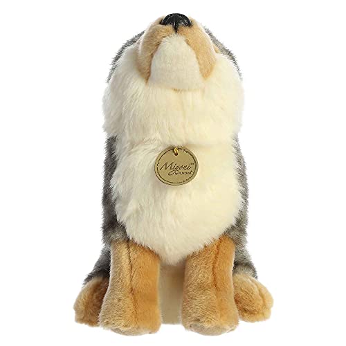 Aurora® Realistic Miyoni® Wolf Stuffed Animal - Lifelike Details Make a Cherished Companion - Perfect for Decorating Bedrooms or Classrooms - Gray 8.5 Inches by Aurora - Image 2