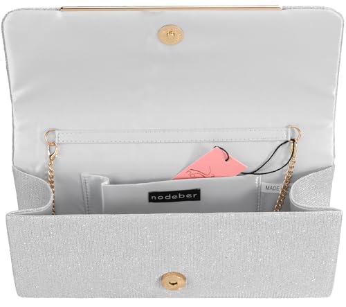 Image of Women's Sparkling Evening Clutch Purse-Glitter Handbag with Detachable Strap for Weddings, Prom, Cocktail Parties