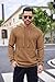 COOFANDY Men's Fashion Pullover Hoodie Sweatshirt Pullover Streetwear Casual Sweatshirt Hooded Light Coffee XX-Large