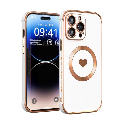 Coque iPhone 15 Pro blanche élégante pour femmes et filles