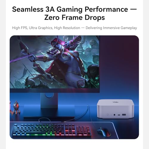 Image of Beelink SER9 MAX Mini PC, AMD Ryzen 7 H 255(Up to 4.9GHz) 8C /16T, Mini Desktop Computer 64GB DDR5 RAM 1TB PCIe4.0 SSD, Small Gaming PC Support 4K@120Hz Output /BT5.2 /WiFi 6 for Gaming /Office /Home
