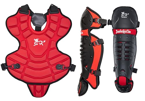 Jadekylin 12' Baseball Catcher Gear Youth Age 5 to 8 (Red)