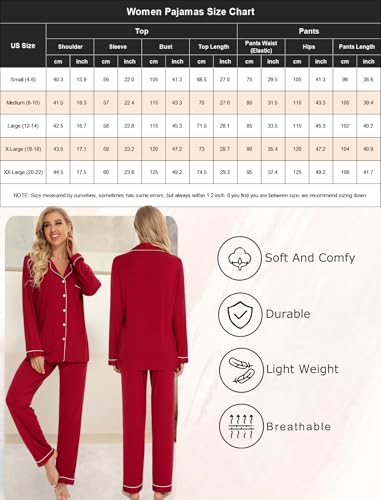 Image of Pjmlifecoco Pajamas Set Long Sleeve Womens Button Down Sleepwear Two Piece Nightwear Soft Pj Lounge Sets S-XXL