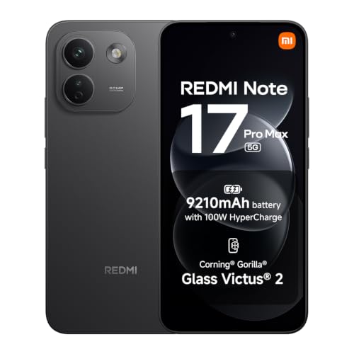 Xiaomi REDMI Note 17 Pro Max 5G, Smartphone 8+256GB, Black, 9210mAh Battery