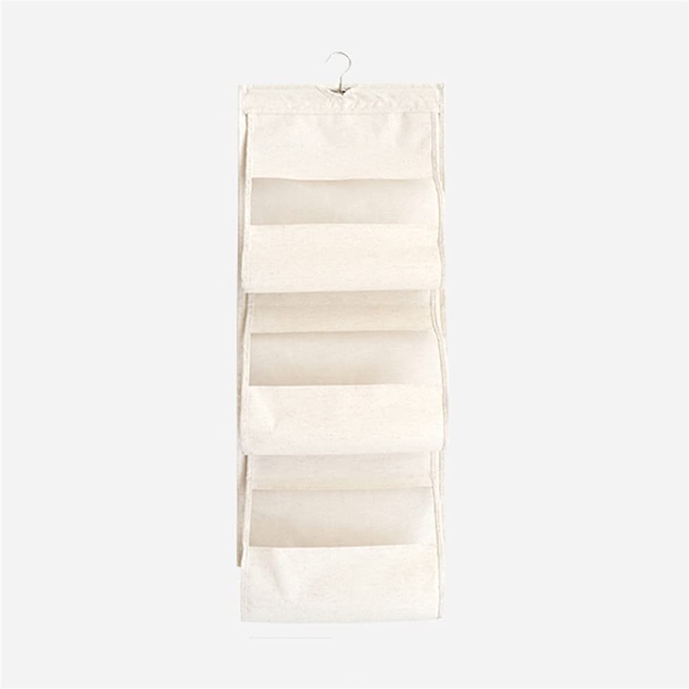 Accrocher Organiseur Organisateur Tissu de Linge de Maison Sac à Main Organisateur Sac à fourre-Tout Sac de Rangement Sac à Suspendre Sac à accrocher Sac de Rangement, Double Face 5 grilles