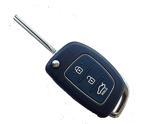 Image of Flymaster Hy.undai Remote Button Key Shell fit for i20, Verna, Xcent, Grand i10 (New) HK-99 (Black) (pack of 1)