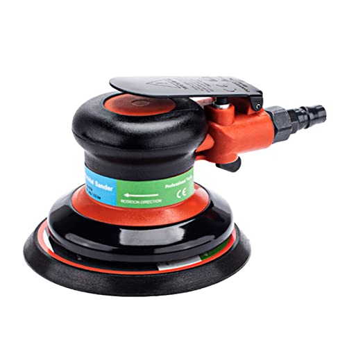 HUIOP Lijadora neumática de 5 pulgadas pulido para pintura de madera de pared de coche y eliminación de óxido negro
