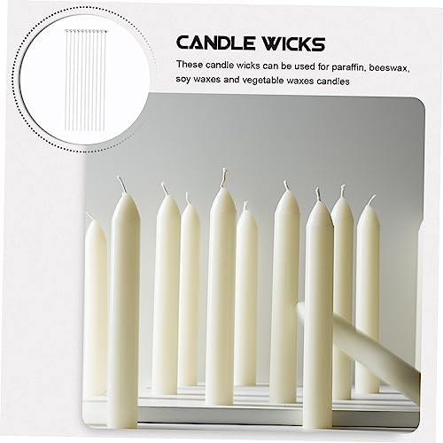 Mechas para velas de algodón con base metálica 100 piezas miniatura 7