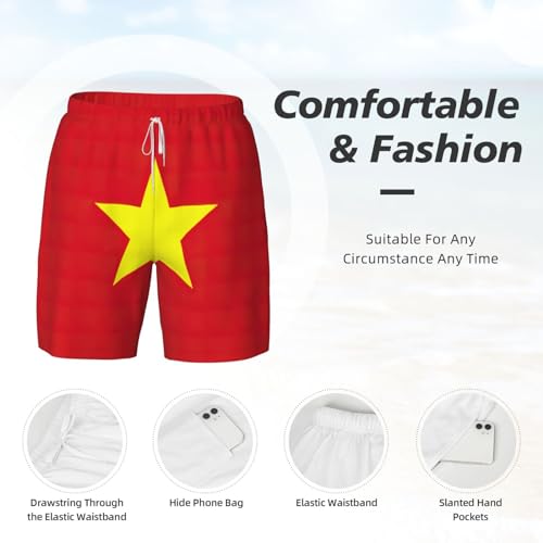 Short de bain pour homme séchage rapide EdWal imprimé drapeau - 5