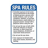 New Mexico Spa Rules Sign, Complies With State Of New Mexico Pool Safety Code Warning Signs, Security Metal Sign, Use for Business Office Road Street Home Wall Safety Decor 8 x 12 Inch