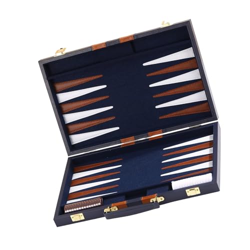Planche pliable de backgammon en cuir PU premium pour amateurs exigeants