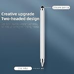 2-in-1 Stylus stylo pour écran tactile, 3pcs Stylos universel de haute précision pour iPad Compatible avec Apple, iPhone, iPad, Android, tablettes Microsoft, téléphones