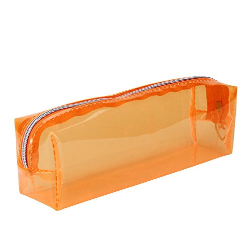 Covermason Caramelo Color Caja de lápices Transparente Estuches (naranja)