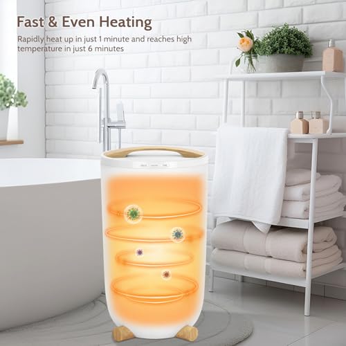 Keenray Large Towel Warmer Bucket, Luxury Towel Warmer for Bathroom, LCD Screen for Time and Temperature, Delay Time Up to 24 Hours, Fits 3 Large Towels, Blankets, Bathrobes, PJ's, Gift for Him & Her - image 2