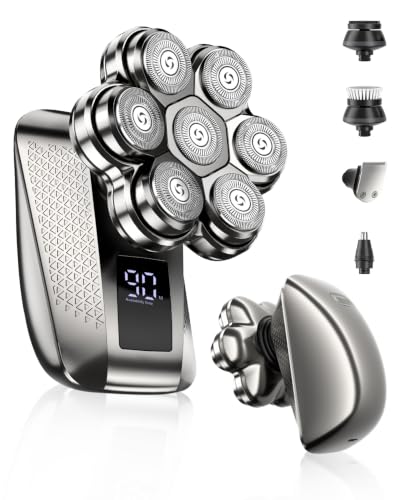 Image of Electric Head Shavers for Bald Men|Type-C Fast Charging with Travel Lock -Frost Silver