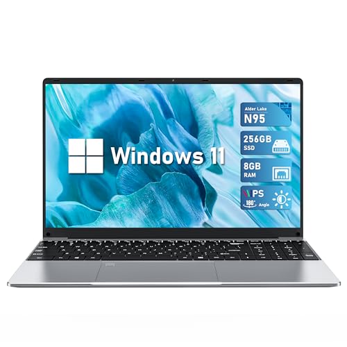 FUNYET Ordenador Portátil 16 Pulgadas, 8GB DDR4 256GB SSD Procesador 12ª generación N95 (hasta 3.4 GHz), FHD 1920 x 1200, 5+2.4G WiFi, USB 3,0, Type-C, Bluetooth 5,0, HDMI,Rotación de 180°