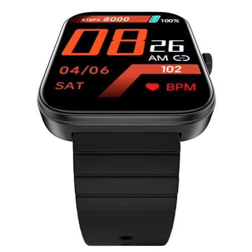 Image of Noise Color Fit Caliber Max 2 Smartwatch with 1.85″ Display, 100+ Sports Modes & Health Tracking - Black
