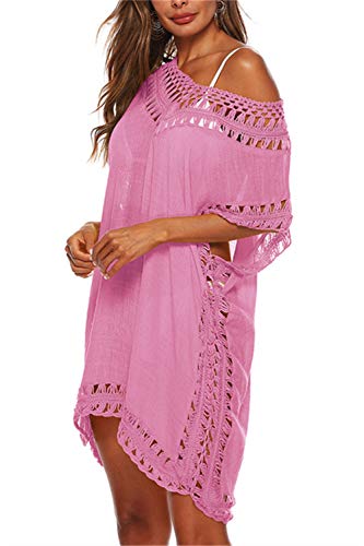 Image of Adisputent Womens Swimsuits Cover Ups Crochet Chiffon Beach Cover Bathing Suit Bikini Wear Coverups Dress