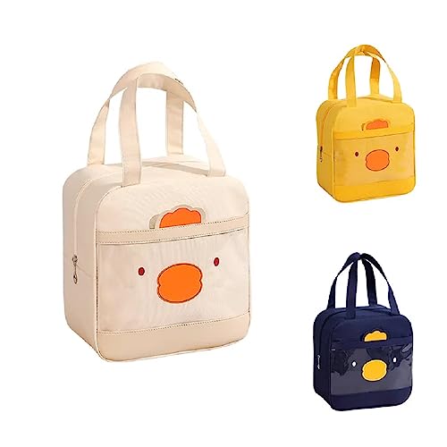 Image of CoolKraft Lunch Bag for School Kids, Girls, Cute Animal Design Bag, Lunch Bag for Office Women Travel Picnic Bag, Insulated Portable Tiffin Bag 29 x 18.5 x 14 cm (Navy Blue)
