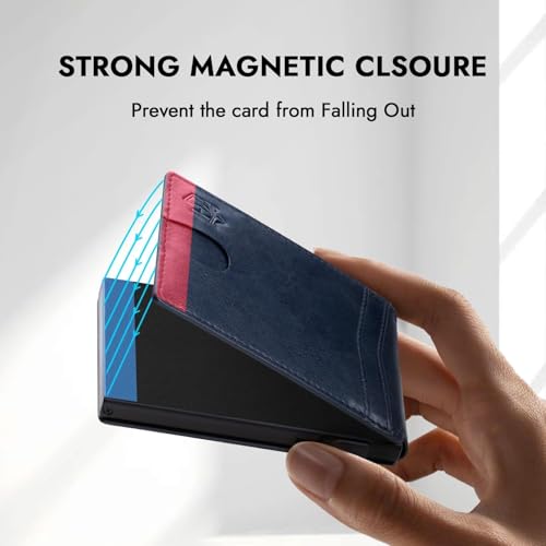 Zitahli Card Holder Wallet for Men, RFID Blocking Slim Wallet with ID window,Pop Up Metal credit card holder, Bifold Minimalist Wallet idea gifts for men4