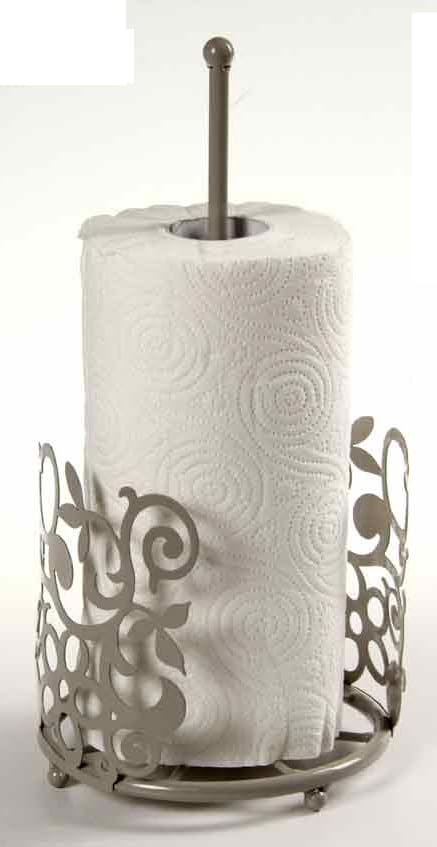 EDITACASA - Set 3 Pezzi: Porta Bicchieri, Tovaglioli e Rotolo - Kit in Metallo Stile Moderno Bianco