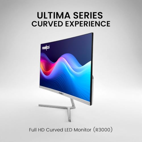Image of FRONTECH (54.61cm, LED, FHD 1920x1080,100Hz, White, 3500R Curved, Bezel Less Design, HDMI & VGA Ports Monitor (MON-0079C)