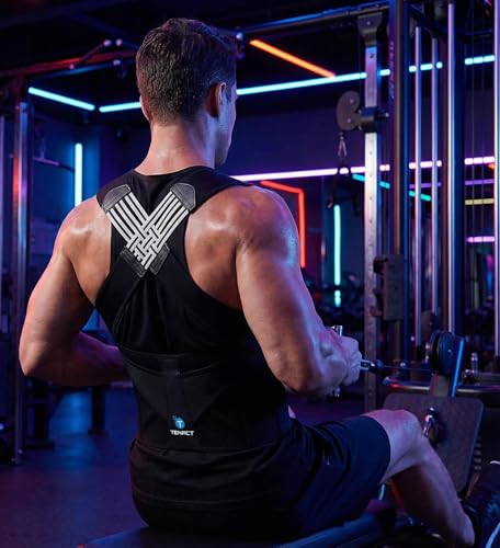 Image of Adjustable Posture Corrector for Men Women - Premium Upper Back & Shoulder Brace, Ergonomic Posture Corrector Belt for Work From Home, Office & Long Sitting