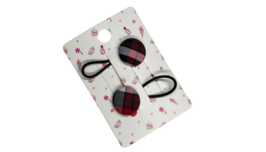 School Uniform Plaid Round Button Hair Ties/Set of 2/Girls & Women Hair Accessories/Pony tail Holder|AGD Accessories/Hair Bobbles (Plaid 69) School Uniform Plaid Round Button Hair Ties/Set of 2/Girls & Women Hair Accessories/Pony tail Holder|AGD Accessories/Hair Bobbles (Plaid 69)