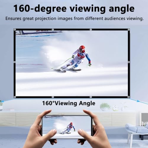 Pantalla de proyección plegable portátil, 150 pulgadas miniatura 3