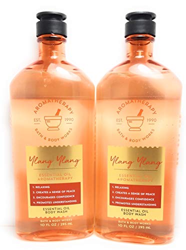 Bath and Body Works 2 Pack Aromatherapy Ylang Ylang Essential Oil Body Wash 10 Oz.