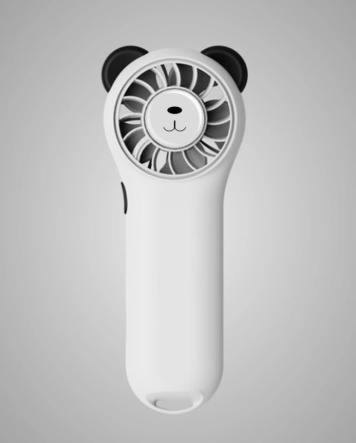 Mini Handheld Fan with Bear Ears, Small Portable Fan, Lightweight Personal Fan, 4 Speeds, USB-C Rechargeable Pocket Fan with 9.5H Runtime for Travel, Makeup, Gifts for Women Girls