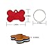 Aluminium Blank Bone Shape Dog ID Tags Pet ID Tags Number Tag with Key Ring 30pcs (Mixed Color)
