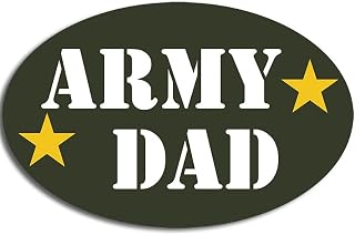 Oval Army Dad Sticker (Family Member Decal Parent Father, United States Military Vinyl for Cars, Trucks, Laptops, Coolers (3 x 5 inch) U.S. Army Licensed