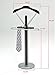 InRoom Designs Kings Brand Silver/Walnut Finish Wood & Metal Suit Valet Rack Stand Organizer,