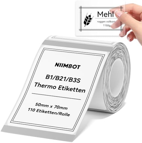Etiquetas termoadhesivas NIIMBOT, cinta de etiquetas de papel B1/...