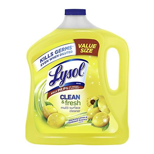 Lysol Clean Fresh MultiSurface Cleaner Sunflower, (Pack of 1), Lemon, 90 Fl Oz