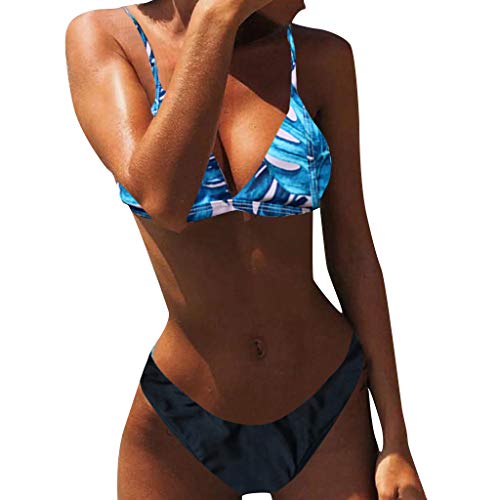 Weiweidian Sexy Women Print Push-Up Padded Bra Beach Bikini Set Swimsuit Swimwear Black
