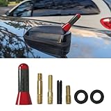 Zufoty Car Short Antenna, 1.37' Stubby Aluminum Aerial Antenna with 4 Screws & 2 Rubber Gaskets, Carbon Fiber...