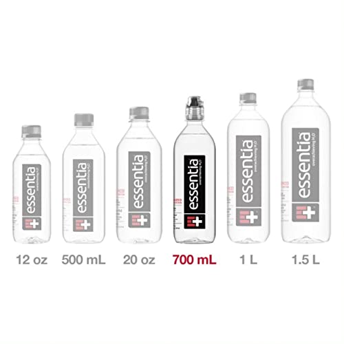 Essentia Bottled Water, Ionized Alkaline Water; 99.9% Pure, Infused With Electrolytes, 9.5 Ph Or Higher With A Clean, Smooth Taste, 23.67 Fl Oz (Pack Of 24) #TOP5