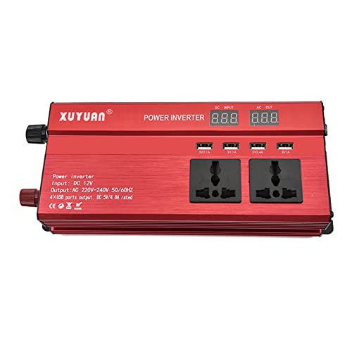 DEALPEAK 3000W/4000W/5000W Car Power Inverter DC 12V to AC 110V/220V Sine Wave Converter with Digital Display 4 USB Ports ( Style : 110v/5000W )