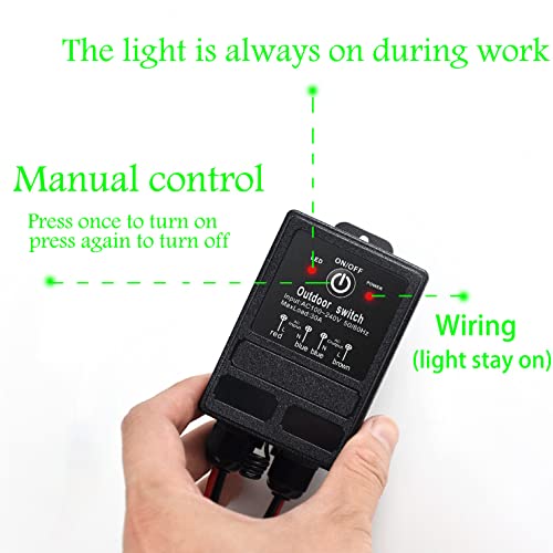 Interrupteur sans fil 230V 30A avec télécommande longue portée pour pompe et lampe