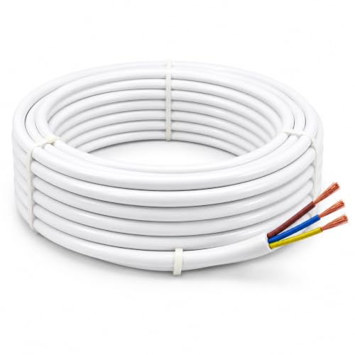 3x2,5 MM Cca Ttr Beyaz Renk Kauçuk Topraklı Seyyar Elektrik Kablosu (15 Metre)