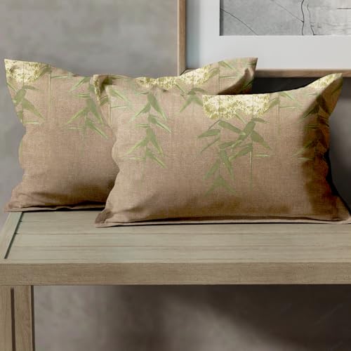 Image of Cloth Fusion Cotton Feel Pillow Covers Set of 2 with Envelope Closure (17X27 Inches, Color)