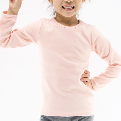 Image of POBIDOBY Toddlers Long Sleeve T-Shirt Soft Cotton Top Tees for Girls and Boys 1-Pack