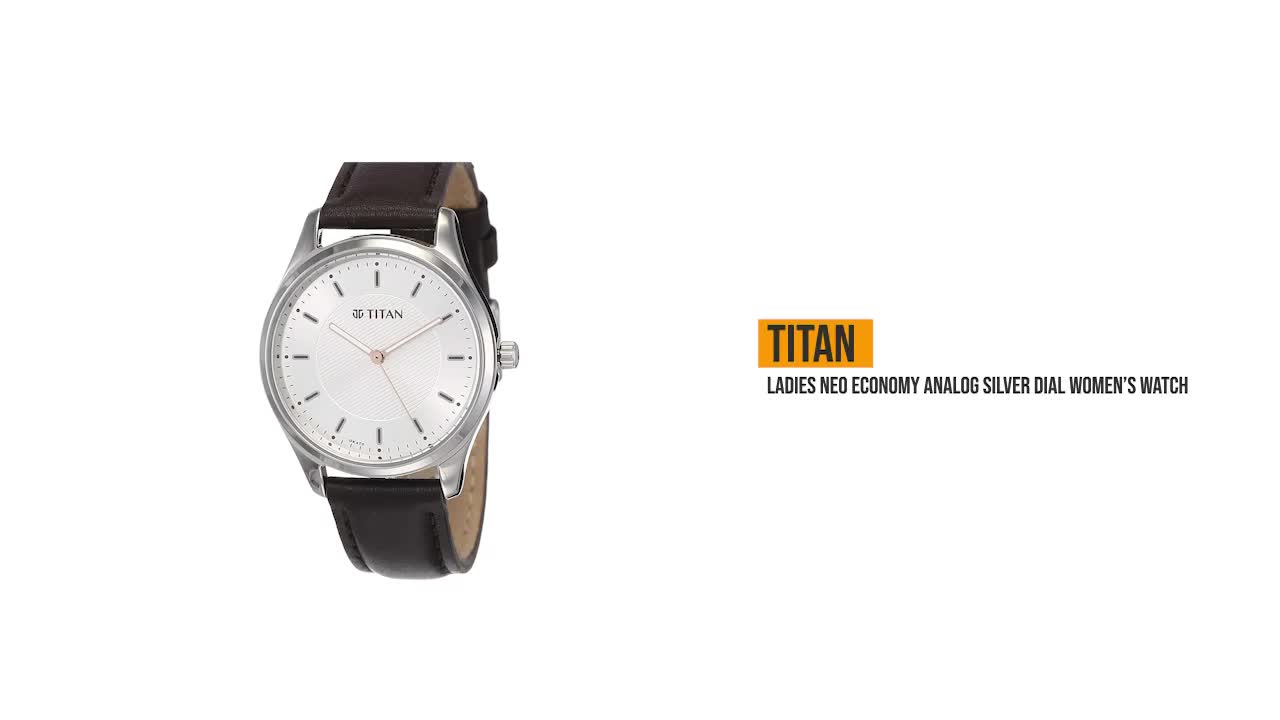 Titan Workwear Silver Dial Women Watch With Leather Strap