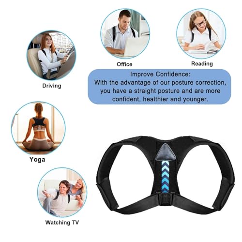Seatek Rückengurt Haltungskorrektur, Rücken Schulter Geradehalter, Rückenstützgürtel Verstellbare Herren und Damen,Rückengurt Posture Corrector Gesunde Körperhaltung, Lindert Rückenschmerzen