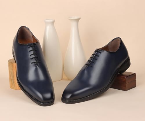 Image of LOUIS STITCH Formal Shoes for Men | Handmade Lace-Up Derby Formal Shoes | Dual Tone Patina Finish | Breathable Lining | Office, Party LSSXWC