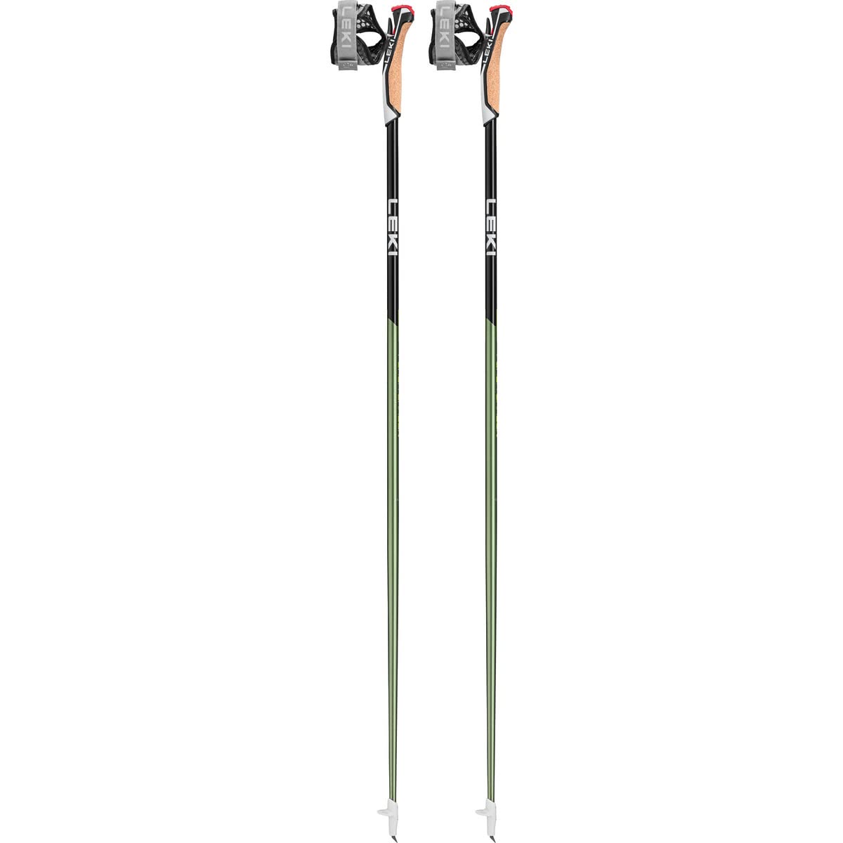 Leki Flash Carbon kije, zielony metaliczny czarny, 100 cm