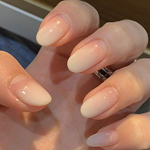 Bartosi Square Press on Nails Short Glossy Leopard Fake Nails Acrylic Full Cover False Nails for Women and Girls (Pack of 24) (E White)